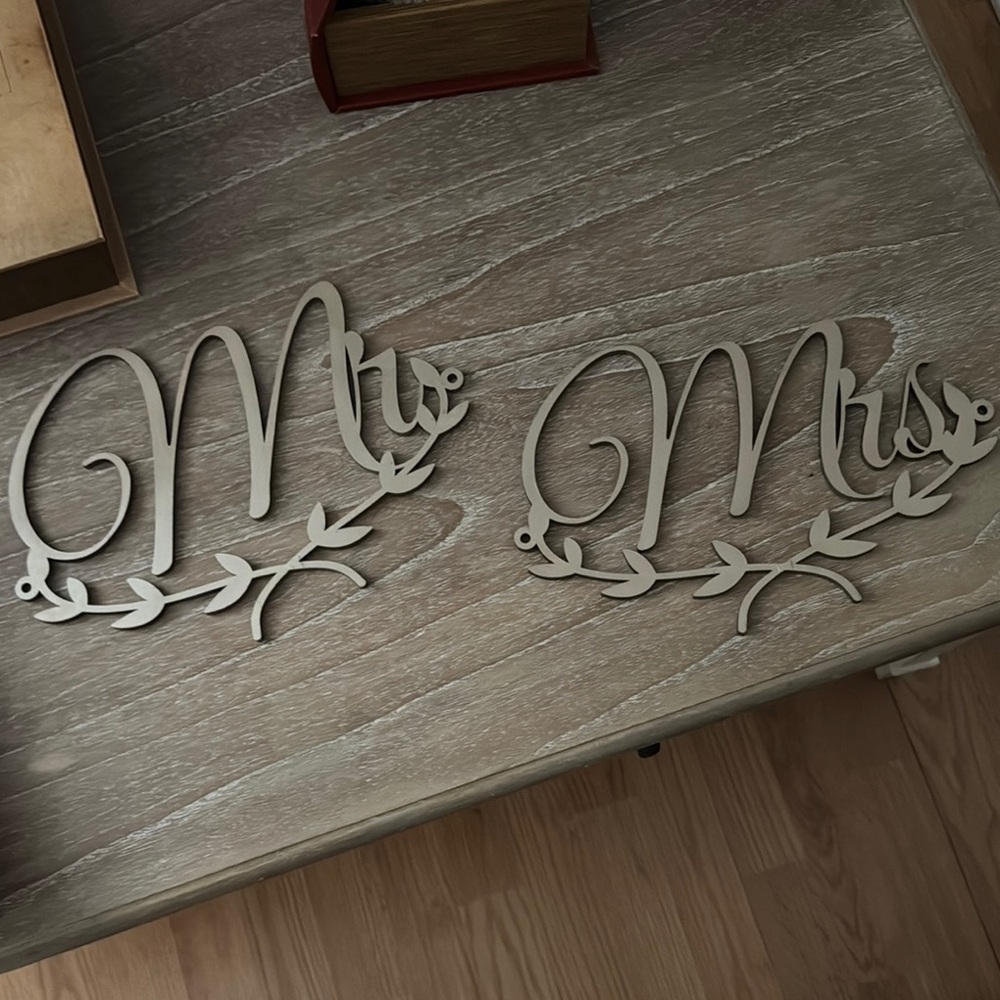 Mr. and Mrs. Wooden Signs
